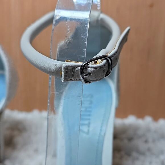 Schutz Cadey Lee Strappy  Elegant White Ankle Strap Heels Diamond Elegant 8.5 - Picture 8 of 16